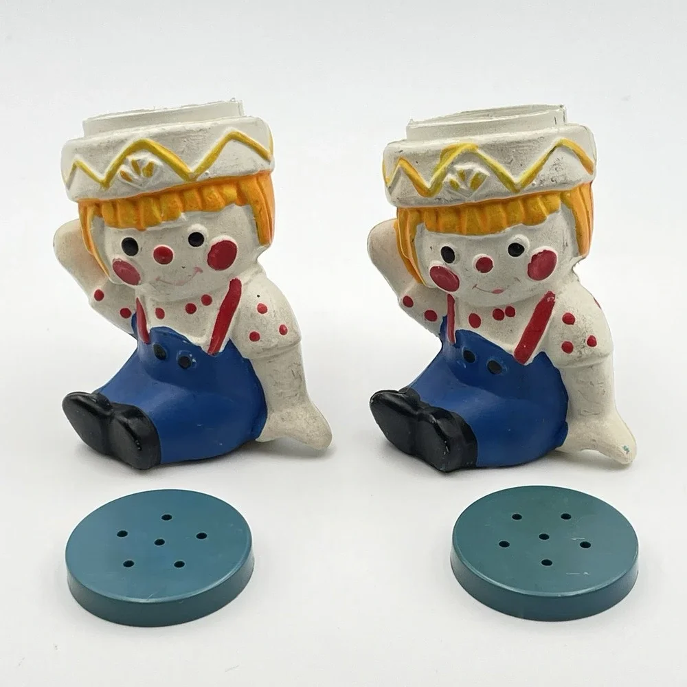 Vintage Andy‎ Style Salt And Pepper Shakers Japan Raggedy Ann Inspired 1950s
